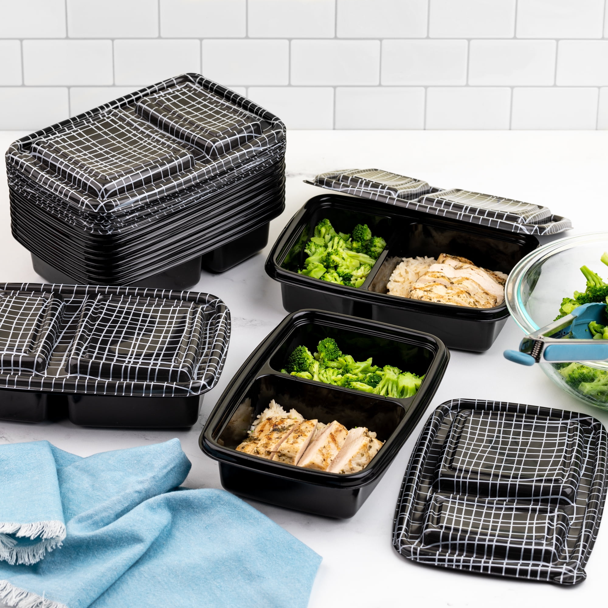 Thyme & Table 24-Piece Meal Prep Food Storage Container Set with Lids