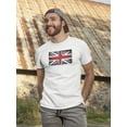 thumbnail image 2 of Grungy Uk Flag T-Shirt Men -Image by Shutterstock, Male 3X-Large, 2 of 4