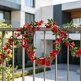 thumbnail image 4 of Red Faux Bougainvillea Vine, Silk-Like Artificial Hanging Garland for Patio and Balcony, 4 of 6