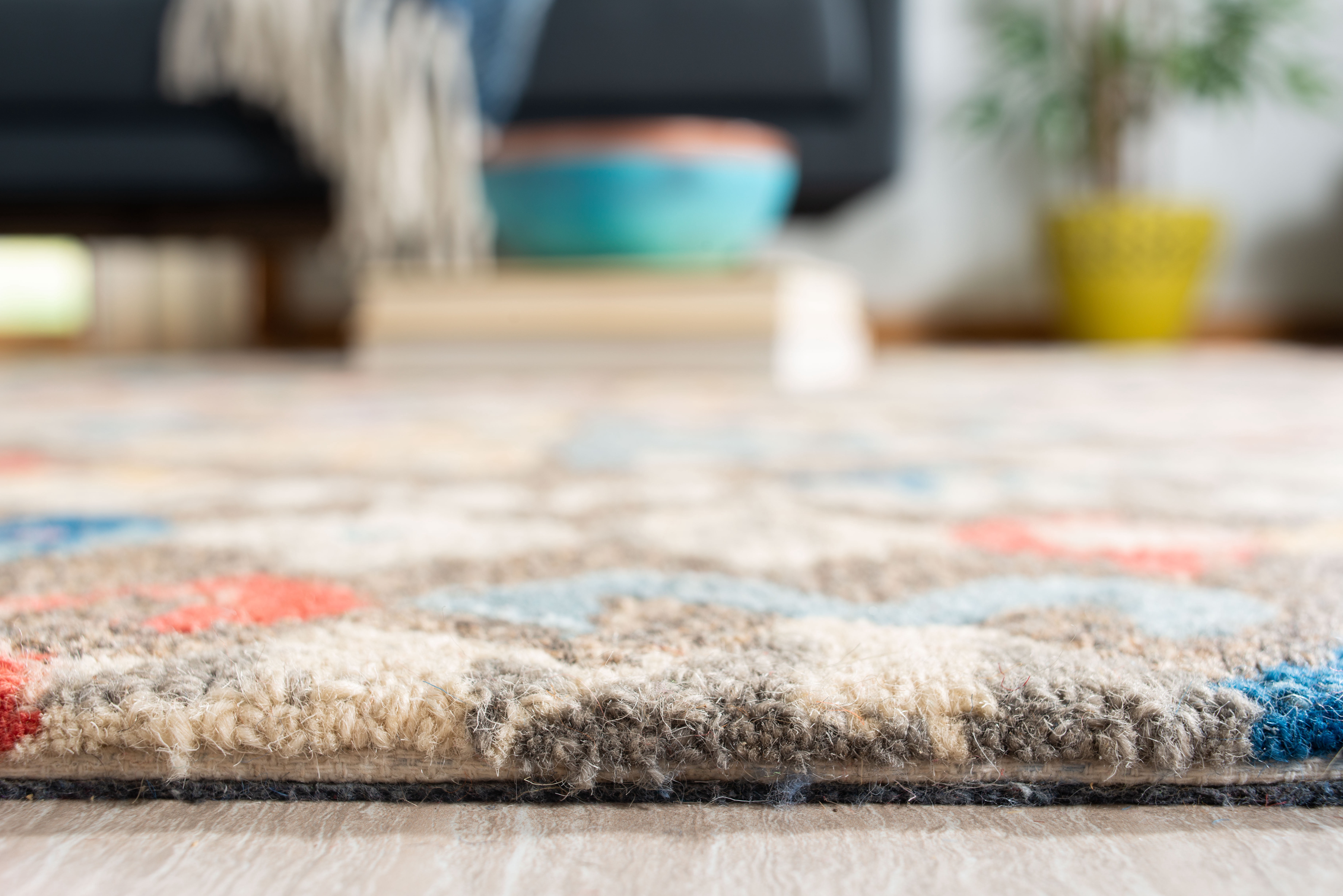 SAFAVIEH Micro-Loop Jasmyn Diamond Area Rug, Grey/Blue, 8' x 10'