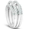 thumbnail image 2 of Pompeii 1 1/4 Ct Diamond Ring Womens Fashion Cocktail Multi Row Wide Band 14k White Gold, 2 of 4