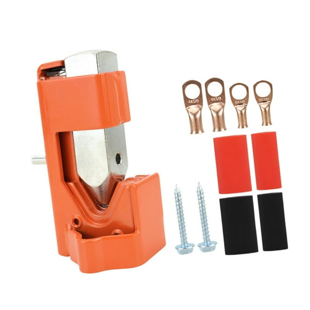 Herramienta de crimpado para terminales de cables de batería, alicates de crimpado y remachado para terminales de cables Naranja