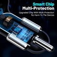 thumbnail image 6 of 4 Ports Fast Car Charger Adapter, [Upgrade Voltmeter Display] PD+QC3.0+USB C Car Charger for 12-24V Cigarette Lighter Plug, Car Phone Charger Compatible with iPhone/Android/Samsung/iPad, Black, 6 of 7