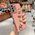 thumbnail image 4 of Samsung Galaxy A53 5g 6.5" Phone Case with Aesthetic Heart Bracelet Strap Luxury Plating Cute Side Hearts Cover with Heart Hand Chain for Women Camera Protection Shockproof Bumper (Pink), 4 of 6