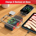 thumbnail image 4 of Power Bank Wireless Charger 68800mAh Built in Hand Crank and 4 Cables 15W Fast Charging Power Bank 7 Outputs & 4 Inputs Solar Portable Charger, SOS/Strobe/Strong Flashlights, Compass(Red), 4 of 8