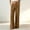 #0151-Coffee, variant on Womens Casual Pants, Solid Linen Blend Straight Leg Trousers, Elastic High Waist with Pockets, Loose Comfy Long Bottoms Gift