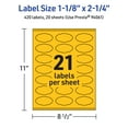 thumbnail image 6 of Avery Oval Scalloped Labels, Bright Yellow, 1-1/8" x 2-1/4", 420ct, 6 of 11