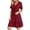 Red, variant on Razzly Stylish Women's Casual Dress Solid V Neck Short Sleeve Button Midi Dress 2025 for Beach and Daily Events(Red,2XL)