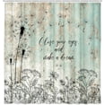 thumbnail image 2 of Vintage Green Shower Curtain, Farmhouse Wood Board Shower Curtains Rustic Dandelion Floral Bathroom Shower Curtains Art Decor,Rustic Fabric Restroom Curtains with 12 PC Hooks, 2 of 5