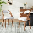thumbnail image 5 of STARY Set of 2 Wood Dining Chairs with Curved Backrest for Kitchen Dining Room, Beige, 5 of 7
