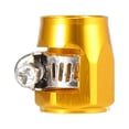 thumbnail image 6 of 4pcs AN6 Hex Gold Tone Car Hose Finisher Clamp Adapter Line End Cover Connector, 6 of 6