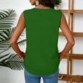 thumbnail image 5 of Womens Summer Tops Henley Shirt, Sleeveless Shirts for Women Casual Button Down Crewneck Tank Top Mothers Gifts, 5 of 5