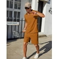 thumbnail image 3 of COOFANDY Mens Tracksuit Casual 2 Piece Quarter Zip Polo Shirt and Shorts Set Athletic Jogging Sports, 3 of 6