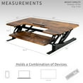 thumbnail image 6 of VIVO Vintage Brown Adjustable Extra Wide 42" Standup Desk Converter, Black Frame, 6 of 8