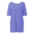 thumbnail image 4 of YDLCAFD Women's Summer Oversized Tee Romper Casual Workout Athletic Romper Backless Loose Shorts Jumpsuit Overalls XL, 4 of 6