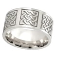 thumbnail image 2 of Viking Knotwork Norse Ring Stainless Steel Celtic Wedding Band 10mm, 2 of 5