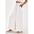 thumbnail image 4 of PRETTYGARDEN Women's Summer Wide Leg Palazzo Pants High Waisted Flowy Pockets Trendy Casual Lounge Boho Beach Trousers, 4 of 10