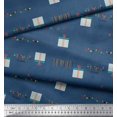thumbnail image 2 of Soimoi polyester Crepe Fabric Gift Box & Hanging Ribbons Party Print Fabric by Yard 52 Inch Wide, 2 of 3