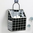 thumbnail image 6 of Topukaiba Fabric Storage Bags Wall Hanging Bags Dormitory Wall Mounted Small Cloth Bags Door Back Storage Cloth Bags Wall Storage Pockets Black 11.42X9.06X4.33In, 6 of 6