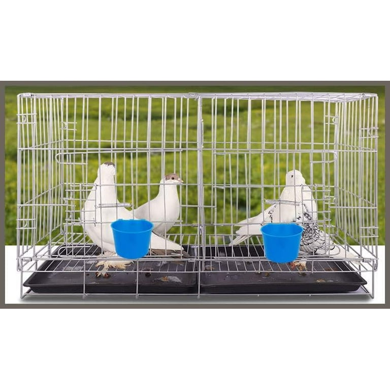10-Pack Chicken Water & Feed Cups – 8 Oz Hanging Cage Cups For Birds, Rabbits, Small Animals (Green)