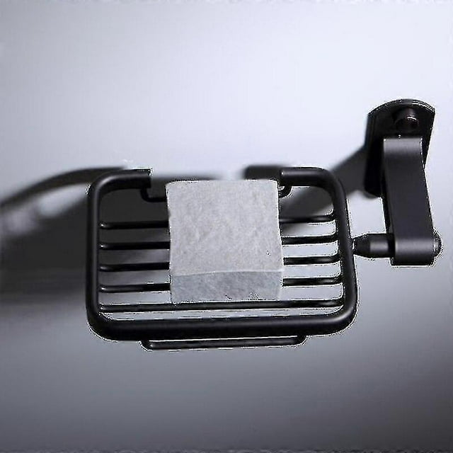 Aluminum Bathroom Accessories Black Towel Dryer Holder Wall Mounted Toilet Paper Holder Soap Basket