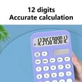 thumbnail image 4 of Viflosae Large Screen 12 Digit Calculator, Portable Office Computer For Students, High Appearance, Cute Student Calculator, Super Long Standby Time With Solar Charging Electro, 4 of 7