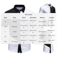 thumbnail image 4 of Men's Casual Button Down Shirt Patchwork Turndown Collar Short Sleeve Breathable Quick Dry Polyester Blend Stretch for Daily Work Vacation Streetwear | Zenithor,White S, 4 of 9