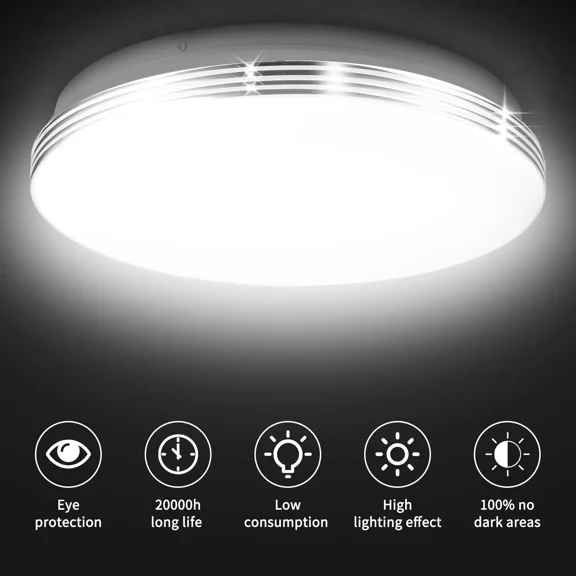 48W Led Ceiling Down Light Ultra Thin Flush Mount Kitchen Lamp Home Fixture New