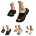 thumbnail image 5 of Fdrone Womens Recovery Sandals with Plantar Fasciitis Support Orthotic Open Toe Comfortable Slides Thick Cushion Reduces Stress on Feet Joints & Back Post-Exercise, 5 of 9