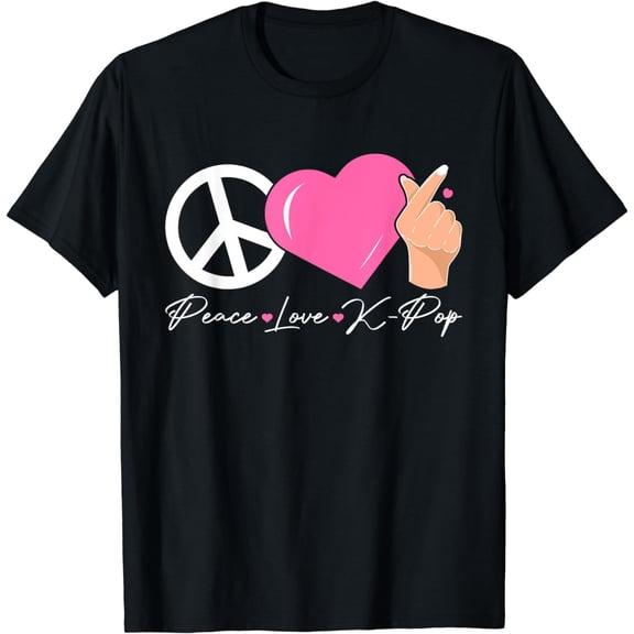 Peace Love K-pop Cute Kpop Music Anime Lover T-Shirt