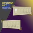 thumbnail image 2 of ENERLITES Decorator Light Switch or Receptacle Outlet Wall Plate, 6-Gang, Mid-Size, Unbreakable Polycarbonate Thermoplastic, UL Listed, 8836M-I, Ivory, 2 of 5