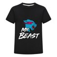 thumbnail image 1 of Camiseta MrBeast Niños Verano Estampado Pantera Azul Ropa Casual Algodón Playera Moderna Regalo Niño Niña Fan Diario Juvenil, 1 of 4