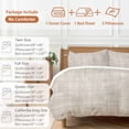 thumbnail image 6 of Lattice Cotton Bedding Duvet Cover Set King Size 4 Pieces Texture Soft Twill Plush Quilt Cover, Include 1 Duvet Cover 1 Flat Sheet And 2 Pillow, 6 of 7