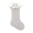 thumbnail image 2 of Yunliwuli Toddler Baby Girls Mesh Socks Summer Breathable Knit Lace Princess Socks for Party, Wedding, Photography, 2 of 3