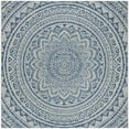 thumbnail image 6 of SAFAVIEH Outdoor CY8734-36812 Courtyard Light Grey / Blue Rug, 6 of 10