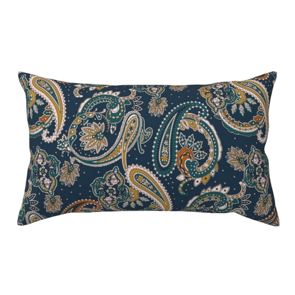 Rateoe Standard Pillowcases 20x36 Inches Indian Paisley 2 Pattern Printed Pillow Covers with Envelope Closure(Pillows are not Included)