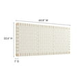 thumbnail image 6 of Sparta Weave Wall-Mount Vegan Leather Queen Headboard in Natural Beige, 6 of 7