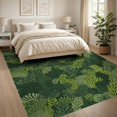 thumbnail image 3 of ODIKA 8'x10' Washable Area Rug Golf Koi Tufted Forest Woodland Scattered Foliage Abstract Clusters for King Size Bedroom Under Bed, Master Suite, Non-Shedding, Easy Care, 3 of 7