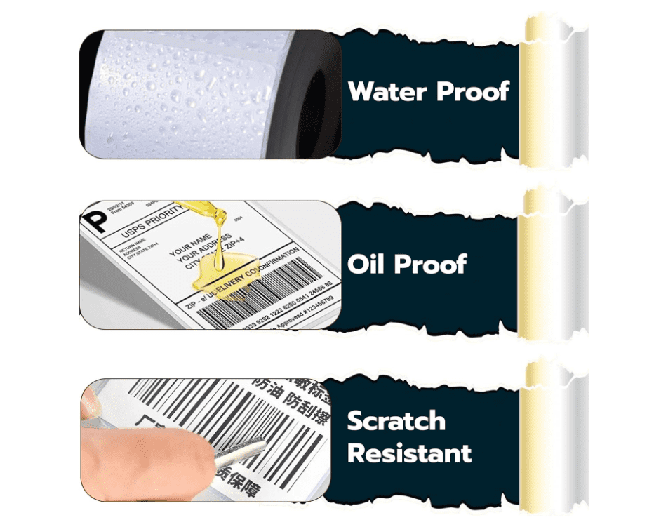 4” x 6” Direct Thermal Shipping Labels, 2500 Labels (250 per Roll, 10 Rolls) Water & Oil Resistant, Strong Adhesive Perforated – Compatible with Zebra, Rollo, Jadens, Nelko (Not for DYMO).