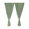 thumbnail image 2 of Outdoor Curtains for Patio Waterproof, 2 Panel Self Adhesive Curtains Blackout Curtains with Ropes, Light Blocking Curtains Shade, Porch Drapes Gazebo Curtains Outdoor Privacy Curtains, 59x79in Green, 2 of 9
