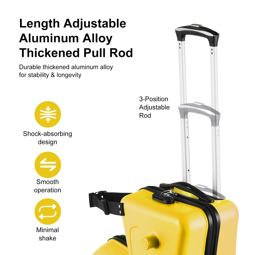 ZIHUI Kids Luggage, Kids ride-on Suitcase carry-on Tollder Luggage with Wheels , Carry On Trolley Luggage with Password Lock ,Suitcase to Kids aged 1-6 years old (24 Inch)