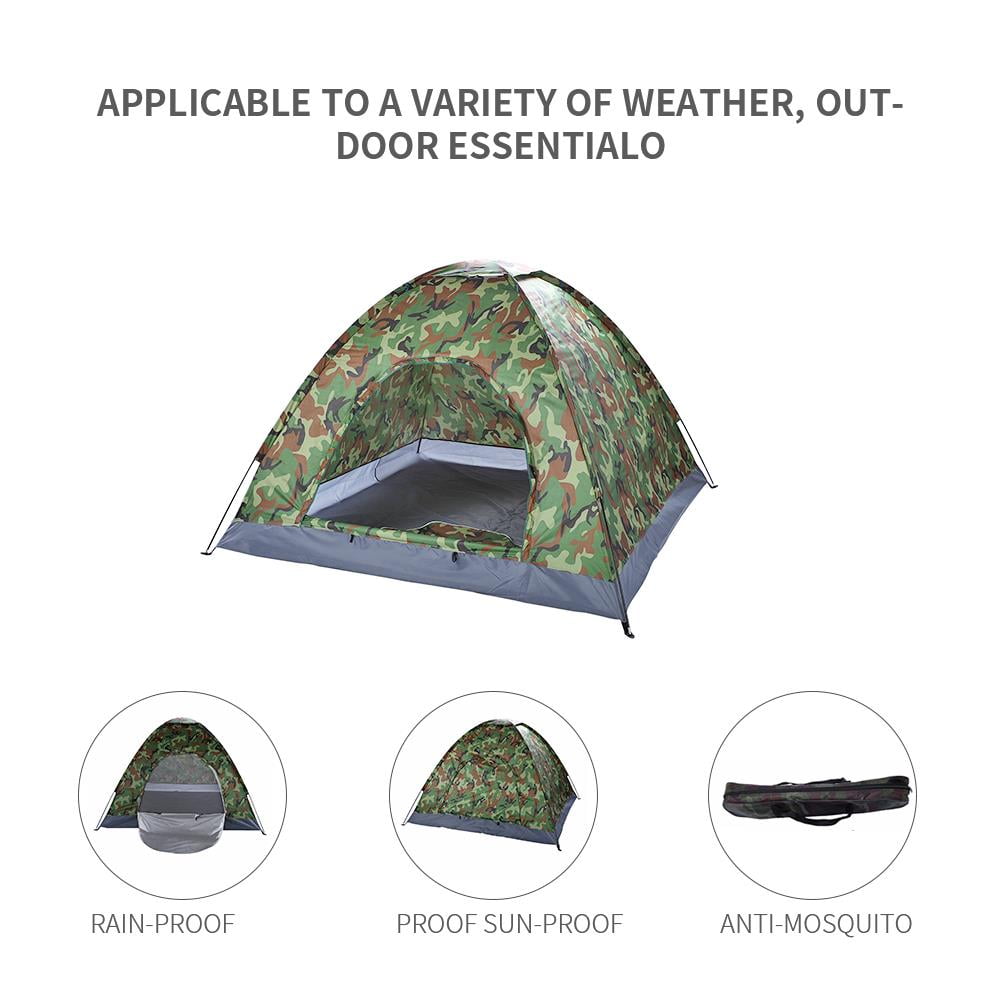 3-4 Person Outdoor Camping Waterproof Family Tent 4 Season Hiking Folding