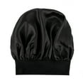 thumbnail image 6 of Toptie Satin Silky Sleep Bonnet Cap with Premium Wide Elastic Band Headwrap for Natural Curly Hair-Dark Purple, 6 of 6