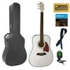 Oscar Schmidt OG2 Acoustic Guitar, Christian,Spruce Top,Hard Case Bundle, OG2WH CASEPACK