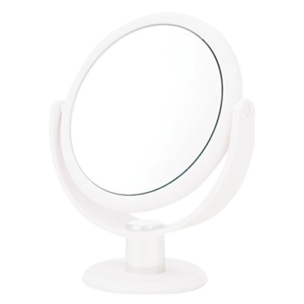 Danielle Soft Touch Round Vanity 10x Mirror, White