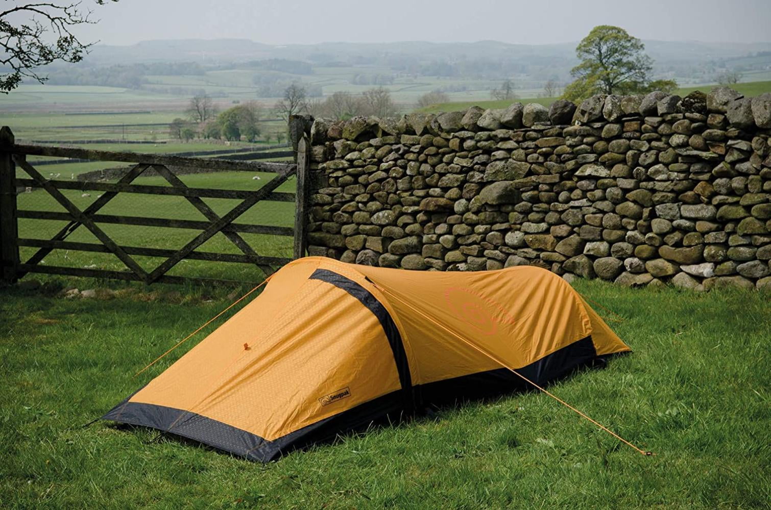 Snugpak Journey Solo 1 Person Bivvi Tent, Waterproof, Lightweight, Sunburst  Orange, Inner dimensions are 94 inches long, 35 inches wide, and 26 