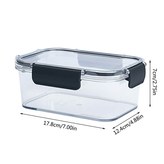 Huayishang Lunch Box for Women 800Ml Transparent Fresh-Keeping Box Fruit and Vegetable Lunch Box Lunch Box C, Kitchen Essentials Clearance Sale