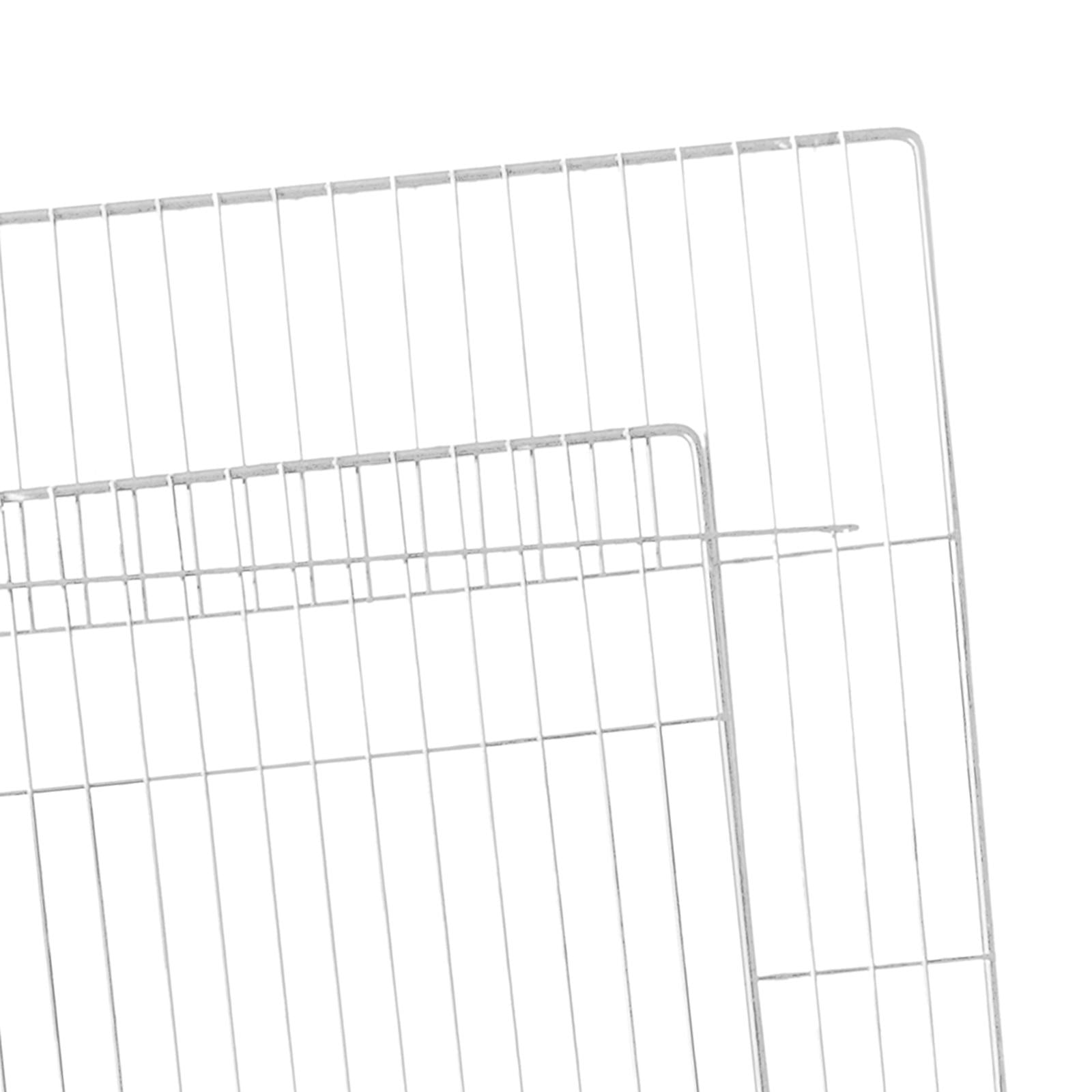 Door Cage Iron Yard Rabbit Fence Expandable Small Animals Panel White Dense Grid