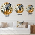 thumbnail image 4 of Designart 'Abstract Tropical Summer Palm Tree & Banana Leaves' Modern Wall Clock, 4 of 5