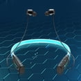 thumbnail image 3 of Auriculares inalámbricos, IPX6 Auriculares estéreo con banda para el cuello a prueba de agua Auriculares Auriculares deportivos Gancho para oreja rojo, 3 of 10